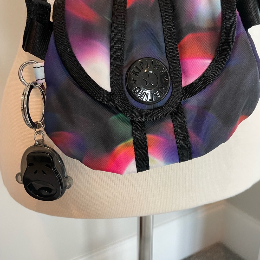 Kipling Women's Multicolor mini Nylon Crossbody Bag with adjustable strap.